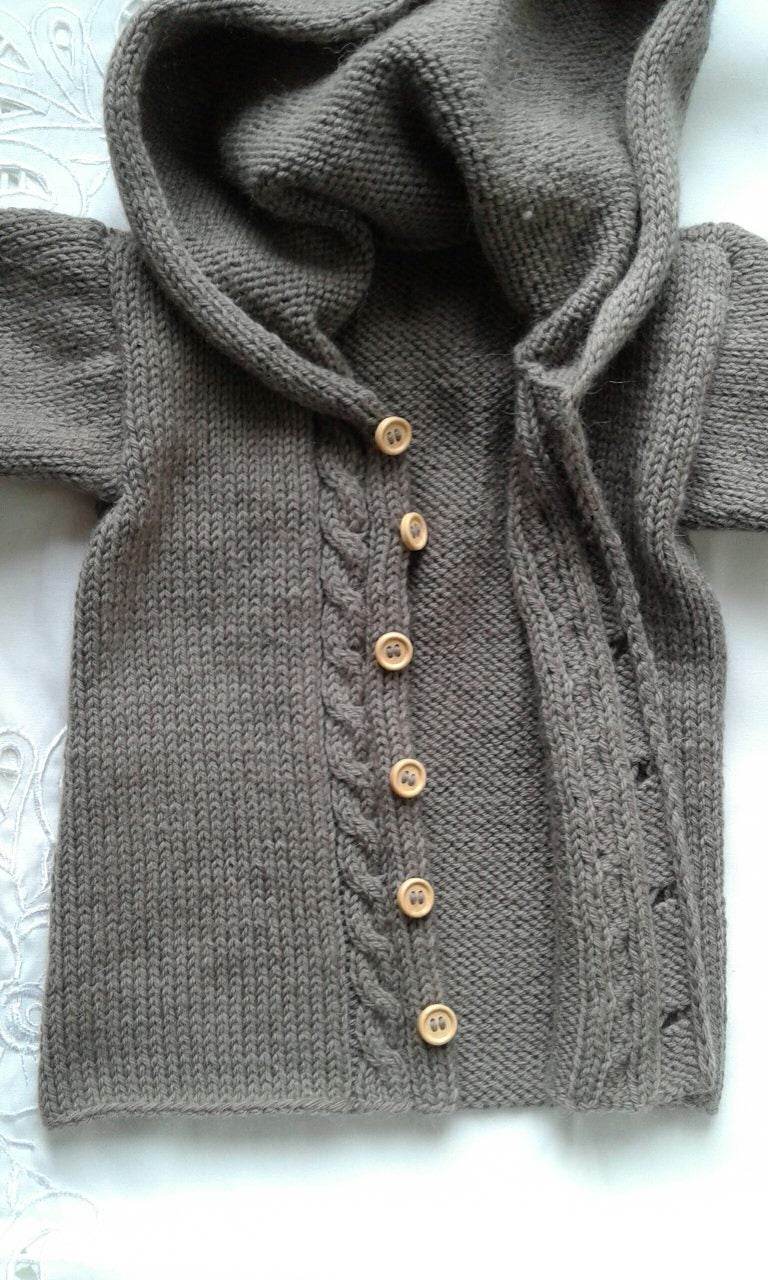 Strickjacke Baby Braun Größe 80/86 12-18 month - Shop Pekusch