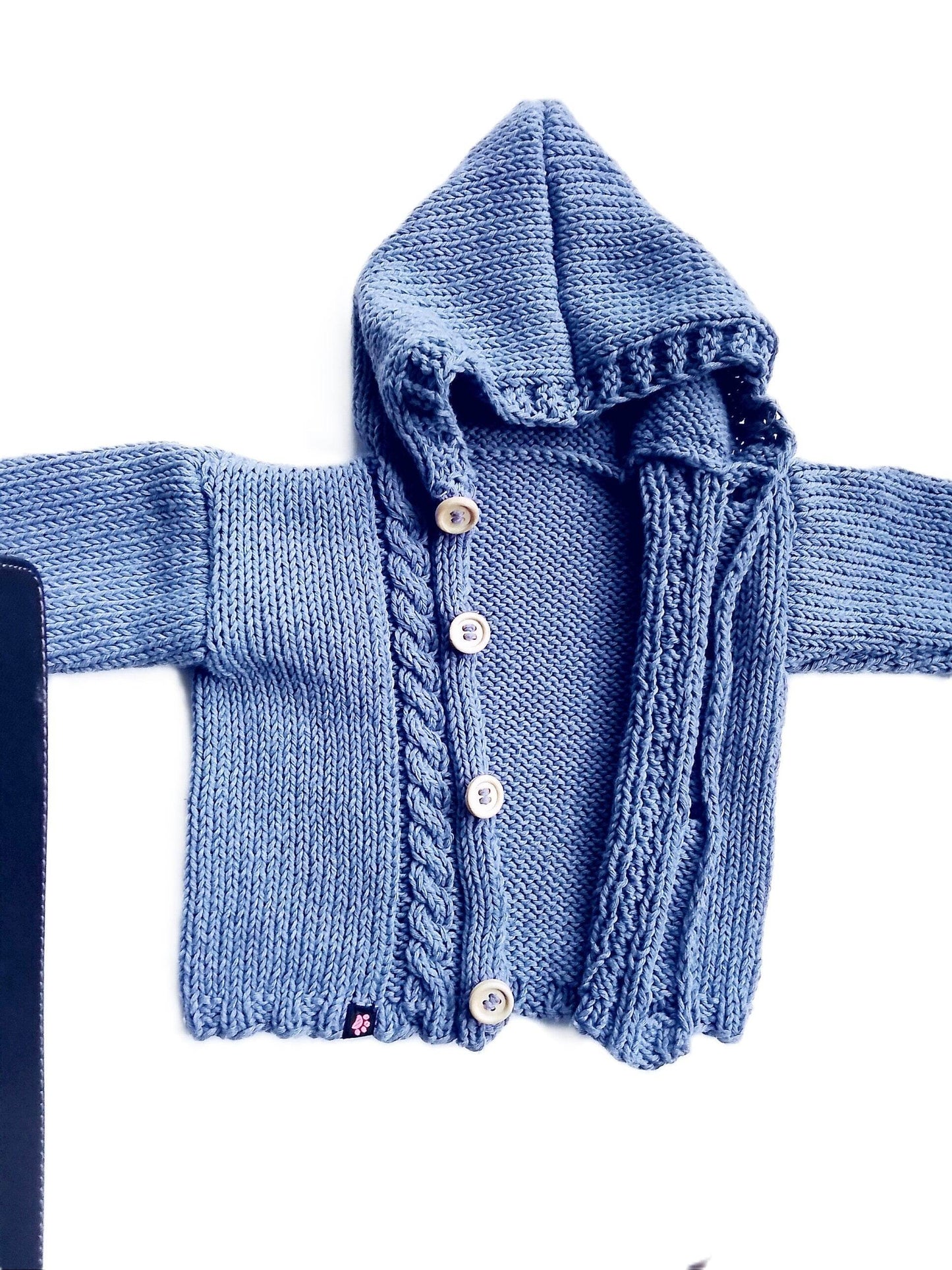 Strickjacke Baby Blau Größe 62/68 und 80/86 3-6 month - Shop Pekusch