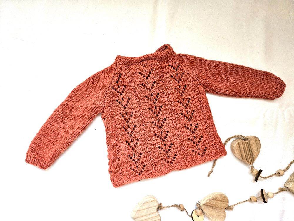 Baby Strickjacke Tomatenrot in Größe 68/74 7-9 Month - Shop Pekusch