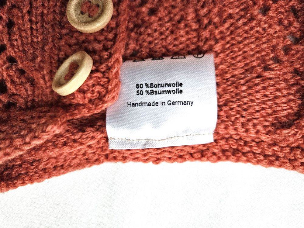 Baby Strickjacke Tomatenrot in Größe 68/74 7-9 Month - Shop Pekusch