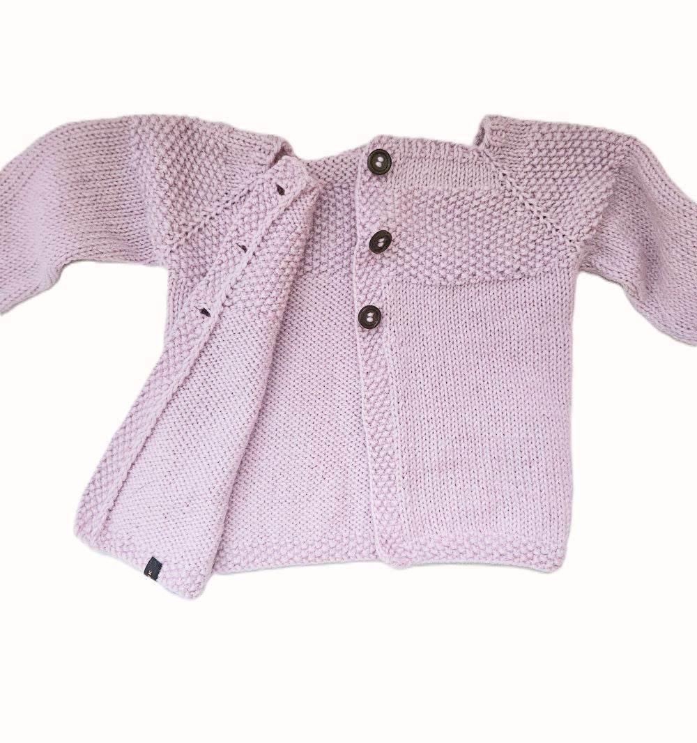 Strickjacke Baby in Rosa und der Größe 74/80 10-12 month - Shop Pekusch