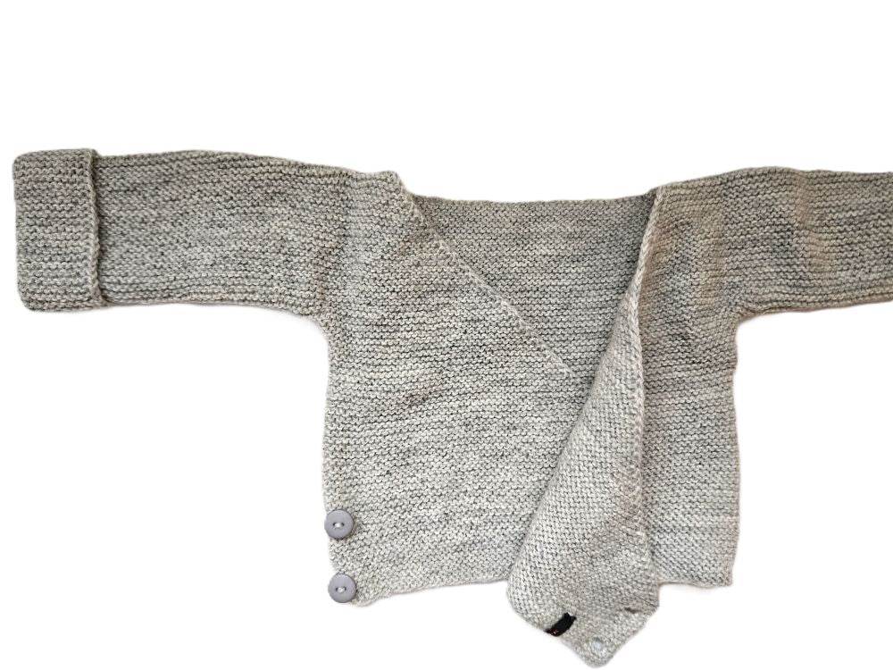 Wickeljacke Baby Hellgrau Größe 62/68 3-6 month - Shop Pekusch