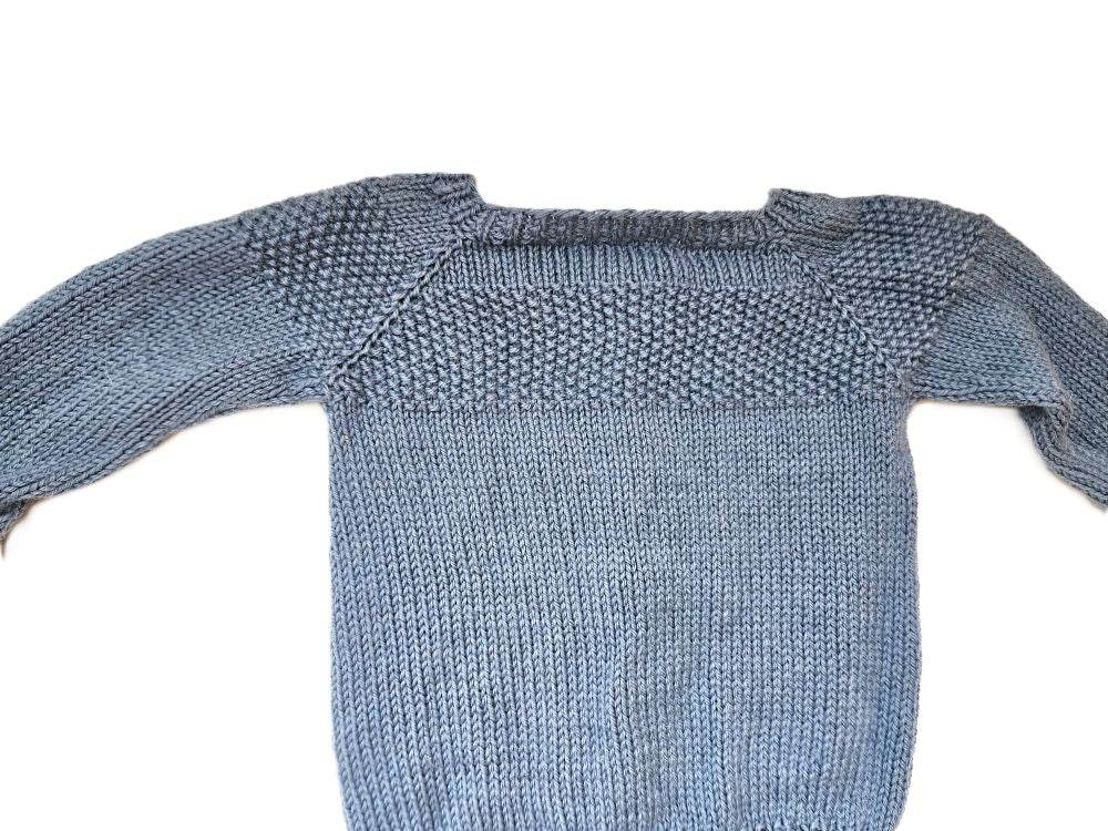 Strickjacke Baby in Blau und der Größe 74/80 10-12 Month - Shop Pekusch