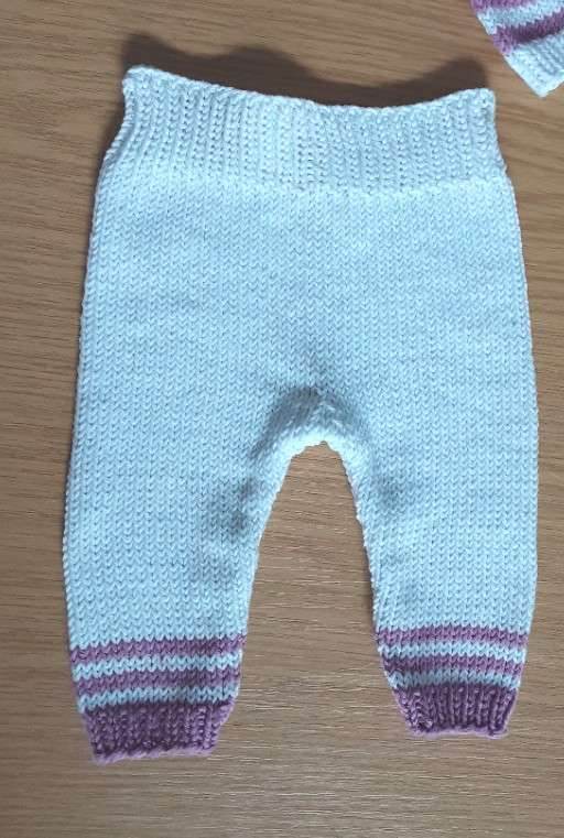 Set Baby Weiß/Helllila Größe 62/68 6-9 month - Shop Pekusch