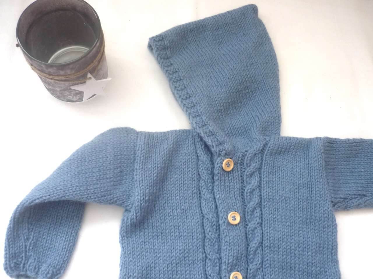 Strickjacke Kinder Blau Größe 98/104 3 years - Shop Pekusch