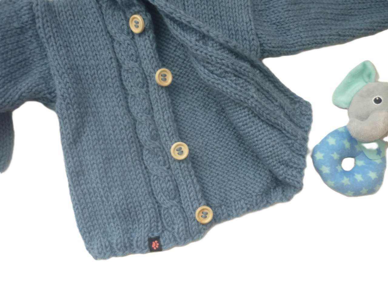 Strickjacke Baby Blau Größe 62/68 3-6 month - Shop Pekusch
