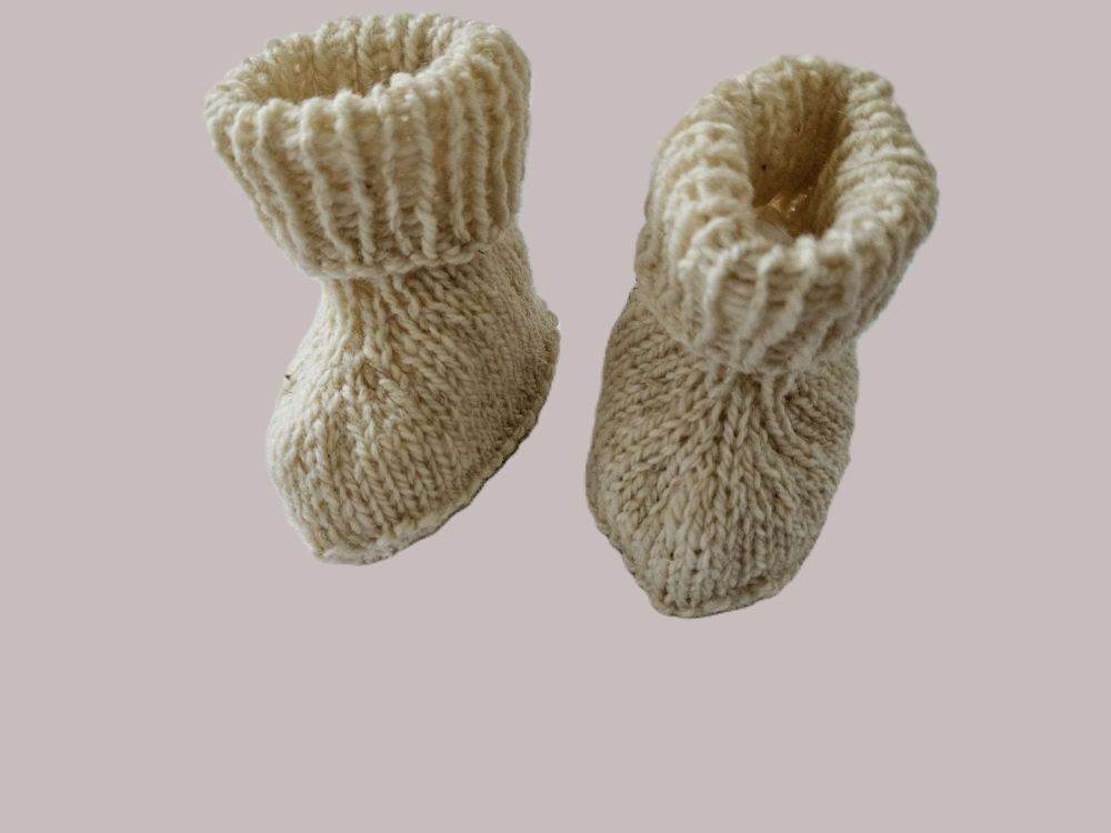 Baby Bio Booties in Blau und Natur in Größe 15/16 0-6 Monate - Shop Pekusch
