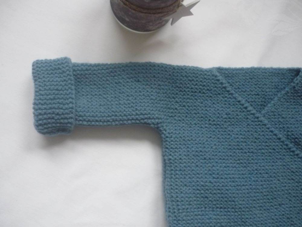 Wickeljacke Baby Bio Blau Größe 62/68 3-6 month - Shop Pekusch