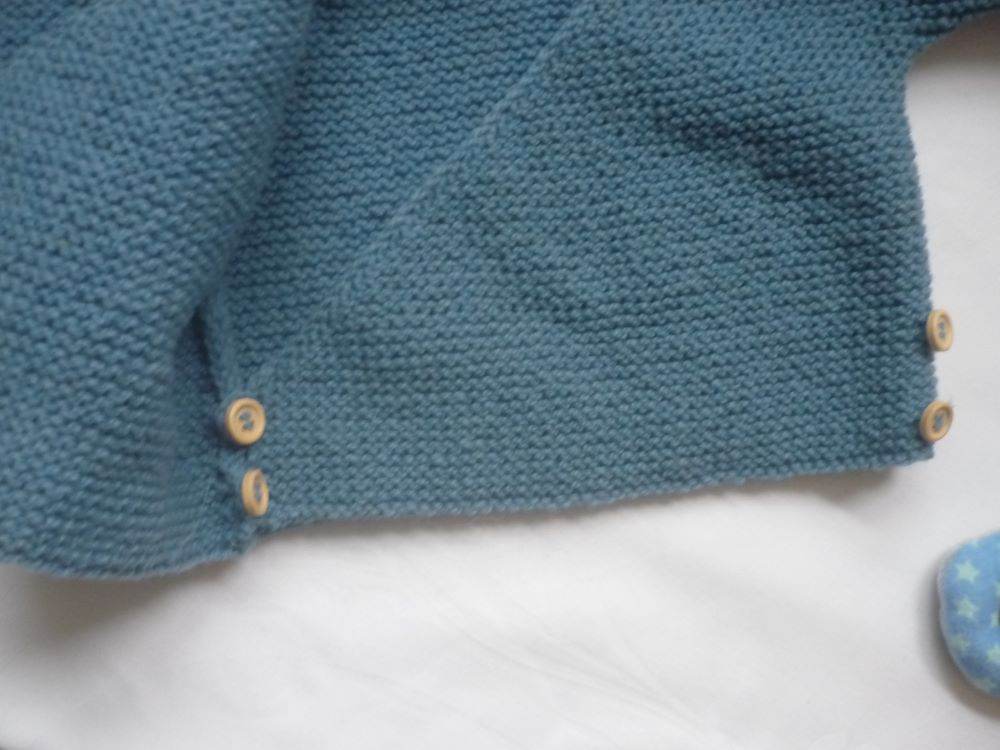 Wickeljacke Baby Bio Blau Größe 62/68 3-6 month - Shop Pekusch