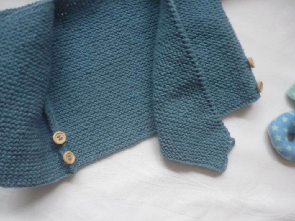 Wickeljacke Baby Bio Blau Größe 62/68 3-6 month - Shop Pekusch