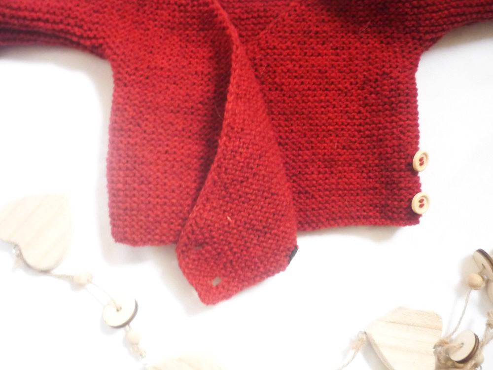 Wickeljacke Baby Bio Rot Größe 62/68 3-6 month - Shop Pekusch