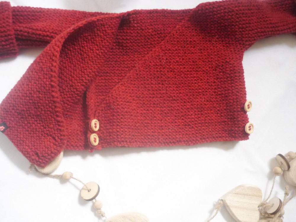 Wickeljacke Baby Bio Rot Größe 62/68 3-6 month - Shop Pekusch