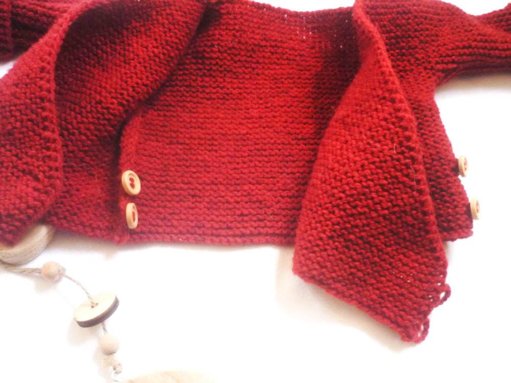 Wickeljacke Baby Bio Rot Größe 62/68 3-6 month - Shop Pekusch