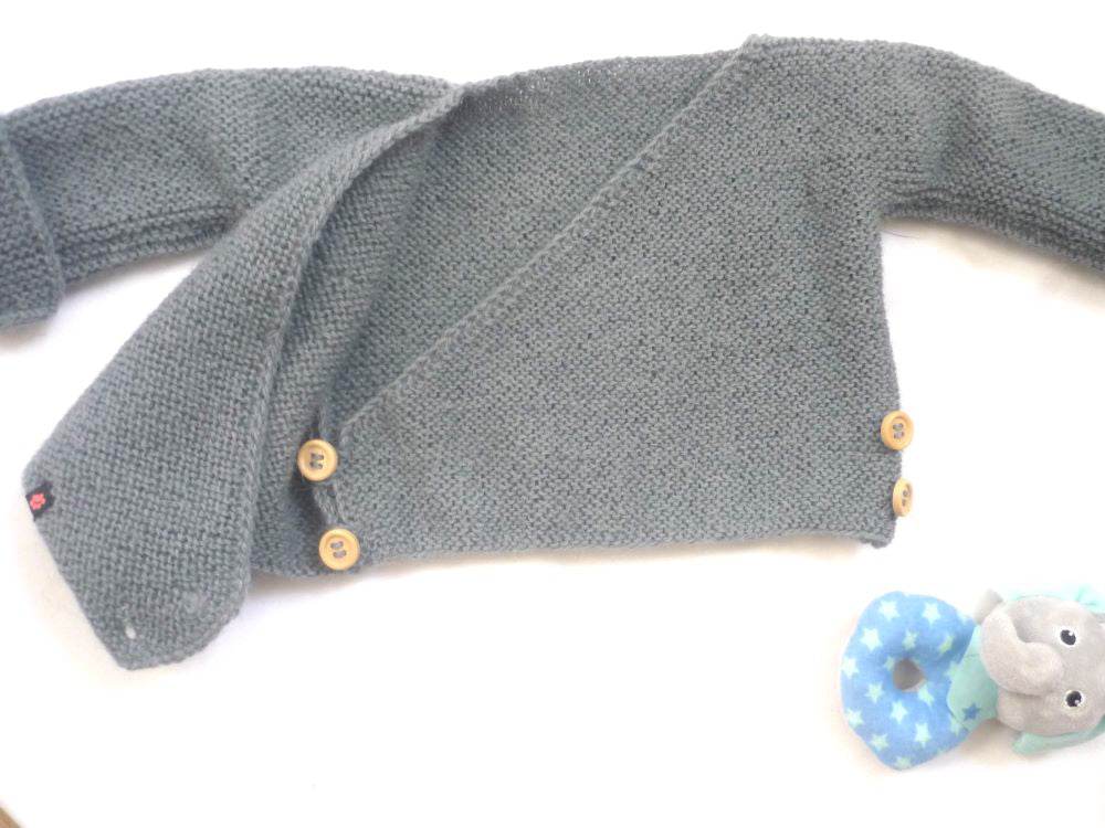 Wickeljacke Baby Mineralblau Größe 62/68 3-6 month - Shop Pekusch