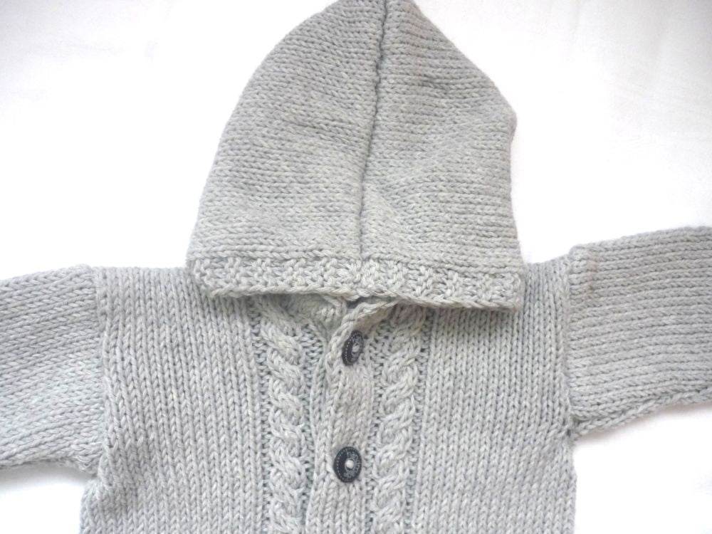 Strickjacke Baby Hellgrau Größe 62/68 3-6 month - Shop Pekusch