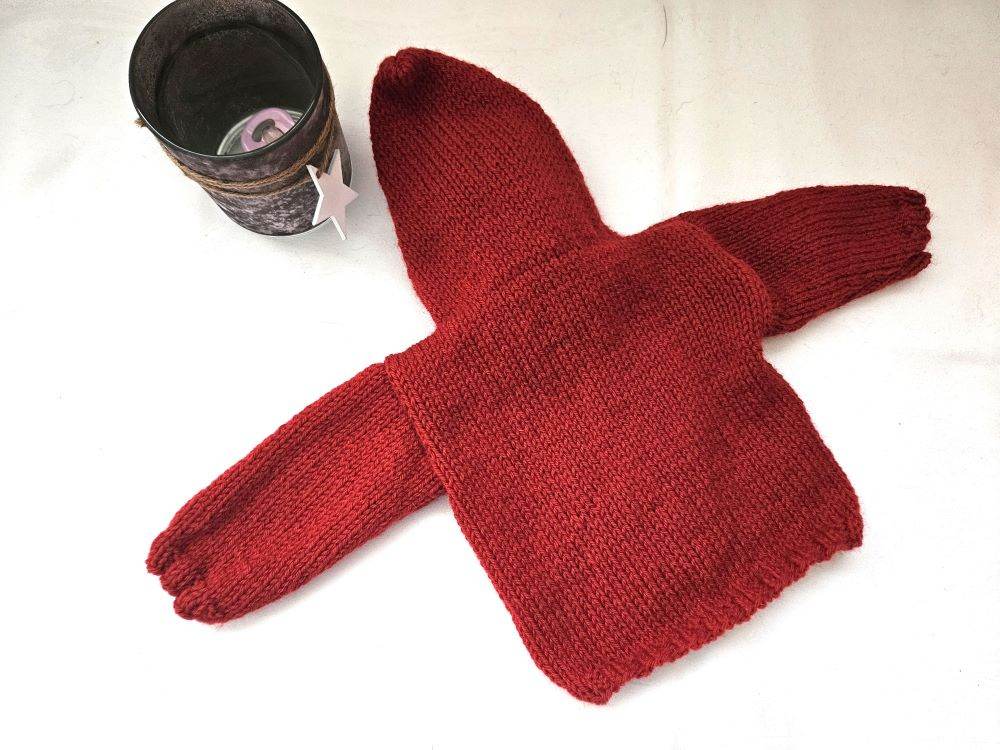 Merino Strickjacke Rot Gr. 62/68- 3-6 month - Shop Pekusch