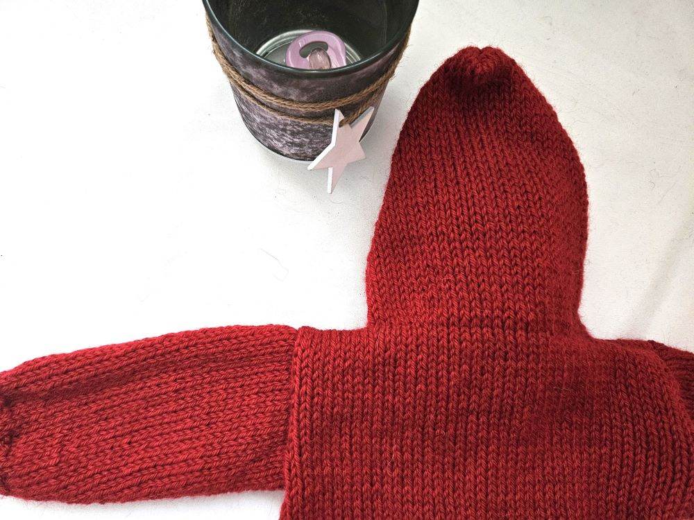 Merino Strickjacke Rot Gr. 62/68- 3-6 month - Shop Pekusch