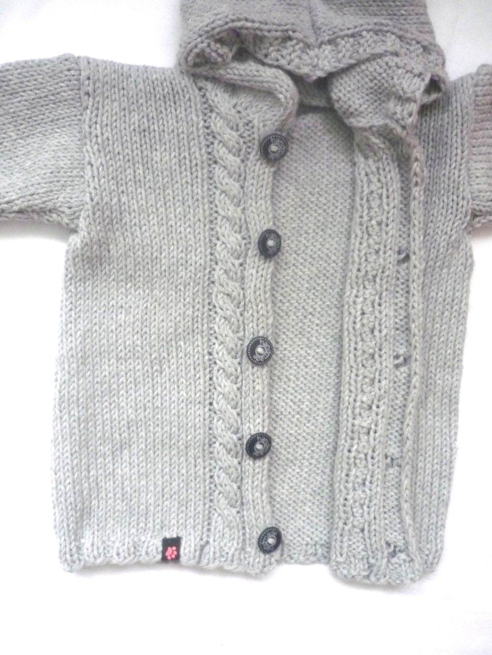 Strickjacke Baby Hellgrau Größe 62/68 3-6 month - Shop Pekusch