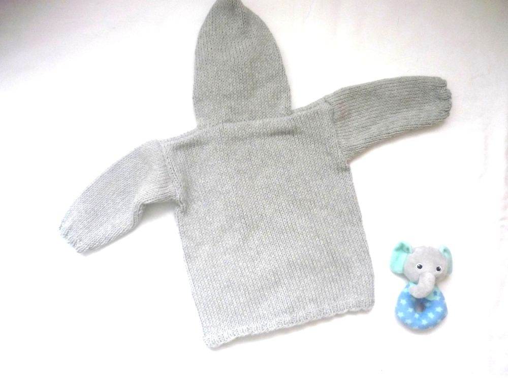 Strickjacke Baby Hellgrau Größe 62/68 3-6 month - Shop Pekusch