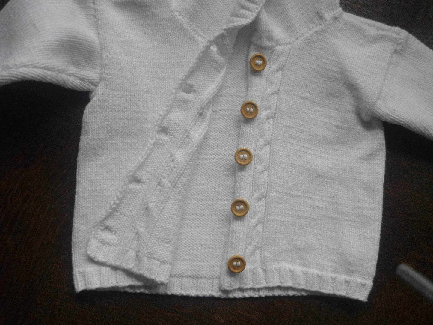 Strickjacke Baby Weiß Größe 62/68 3-6 month - Shop Pekusch