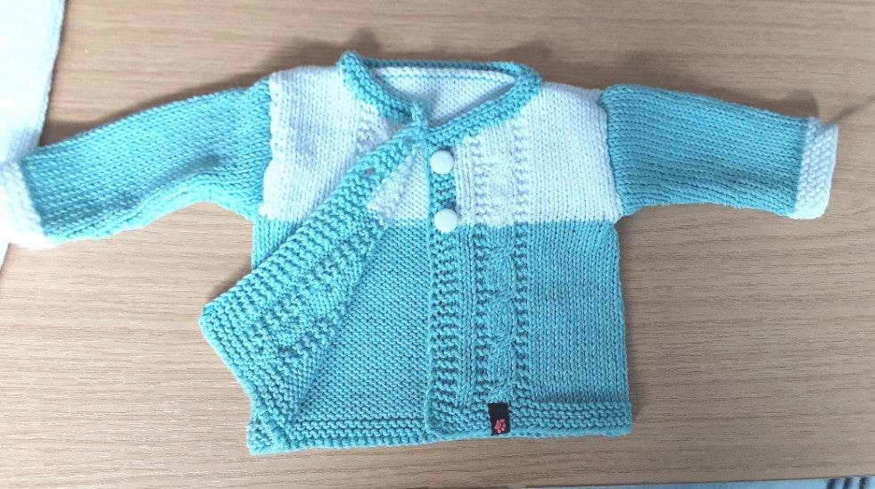 Set Baby Weiß/Mint Größe 62/68 6-9 month - Shop Pekusch