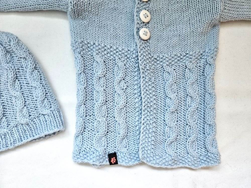 Eisblau Baby Set 3 teilig und der Größe 68/74 12-18 month - Shop Pekusch
