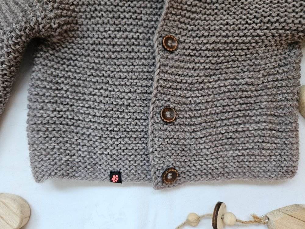 Strickjacke Bio Baby Braun Größe 62/68 3-6 month - Shop Pekusch