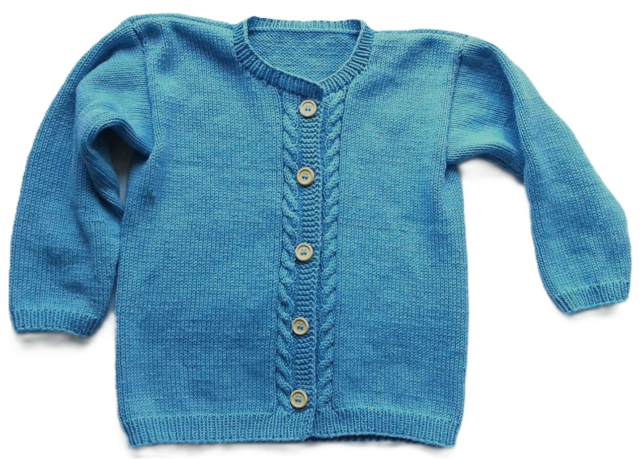 Strickjacke in Blau und Größe 98/104  3 jahre - Shop Pekusch