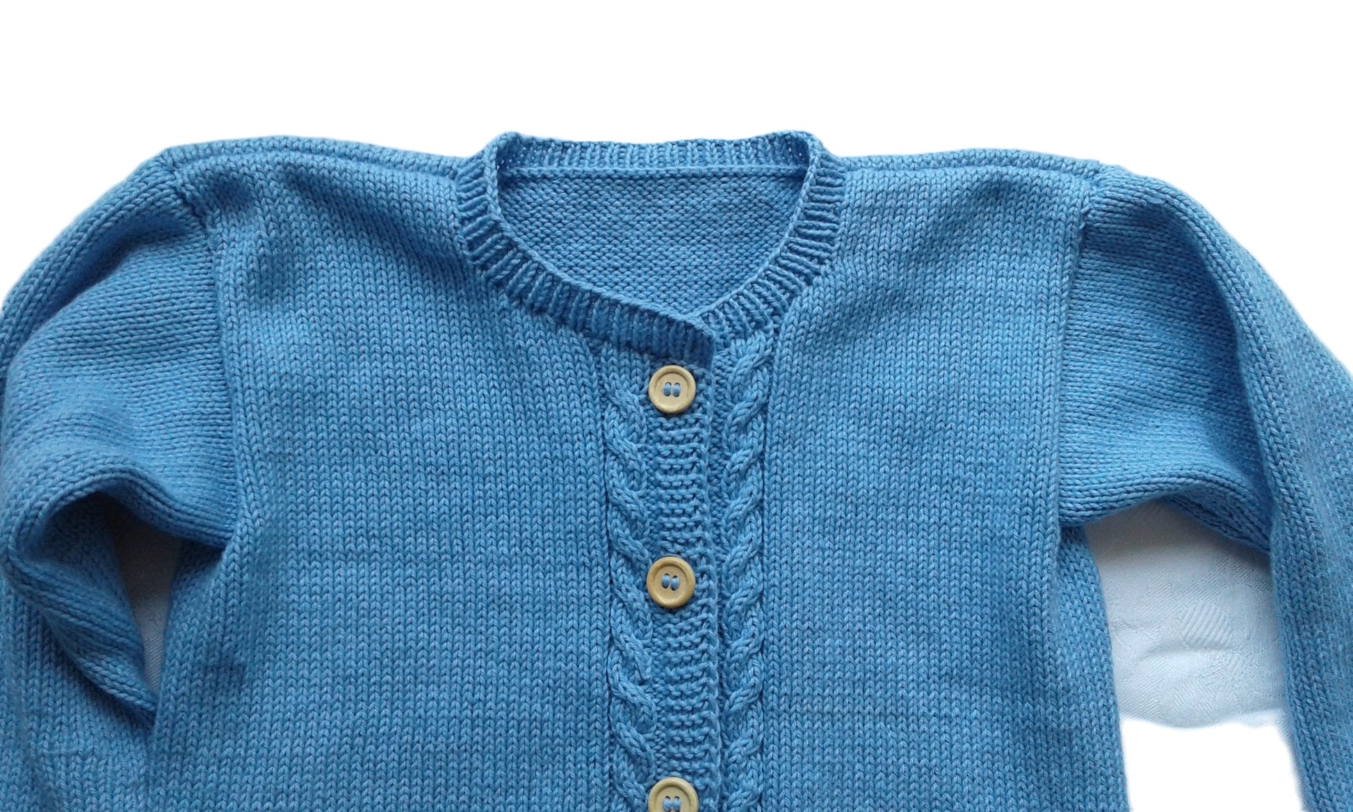 Strickjacke in Blau und Größe 98/104  3 jahre - Shop Pekusch