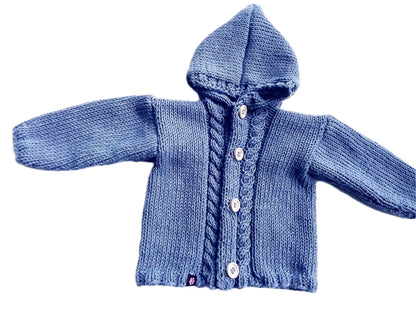 Strickjacke Baby Blau Größe 62/68 und 80/86 3-6 month - Shop Pekusch