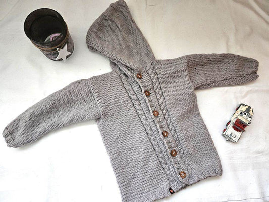 Strickjacke Kinder Beige Größe 92/98 2-3 years - Shop Pekusch