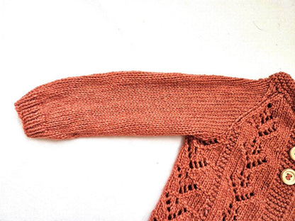 Baby Strickjacke Tomatenrot in Größe 68/74 7-9 Month - Shop Pekusch