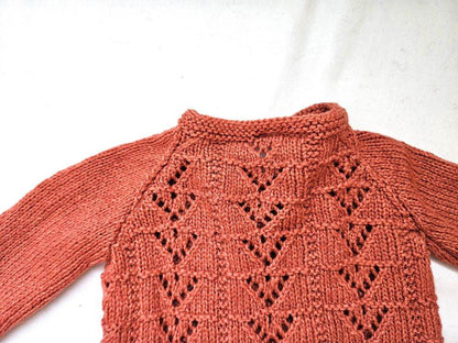 Baby Strickjacke Tomatenrot in Größe 68/74 7-9 Month - Shop Pekusch