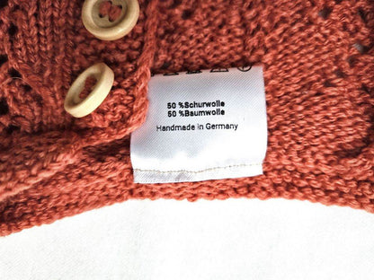 Baby Strickjacke Tomatenrot in Größe 68/74 7-9 Month - Shop Pekusch