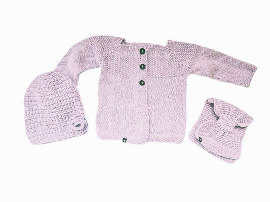 Strickjacke Baby in Rosa und der Größe 74/80 10-12 month - Shop Pekusch