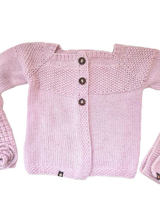 Strickjacke Baby in Rosa und der Größe 74/80 10-12 month - Shop Pekusch