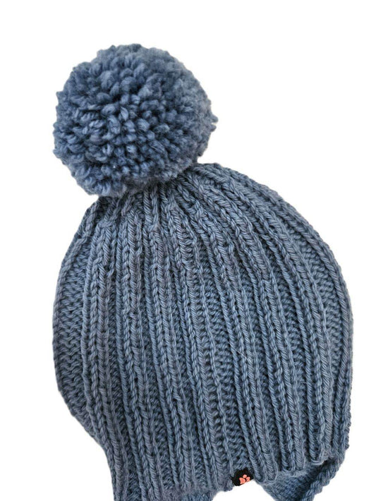 Bio Merino Mütze in Blau für das Alter 1-3 Jahre - Shop Pekusch