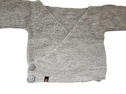Wickeljacke Baby Hellgrau Größe 62/68 3-6 month - Shop Pekusch