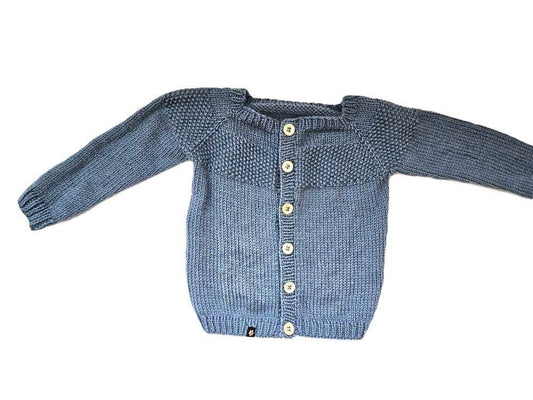 Strickjacke Baby in Blau und der Größe 74/80 10-12 Month - Shop Pekusch