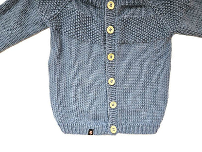 Strickjacke Baby in Blau und der Größe 74/80 10-12 Month - Shop Pekusch