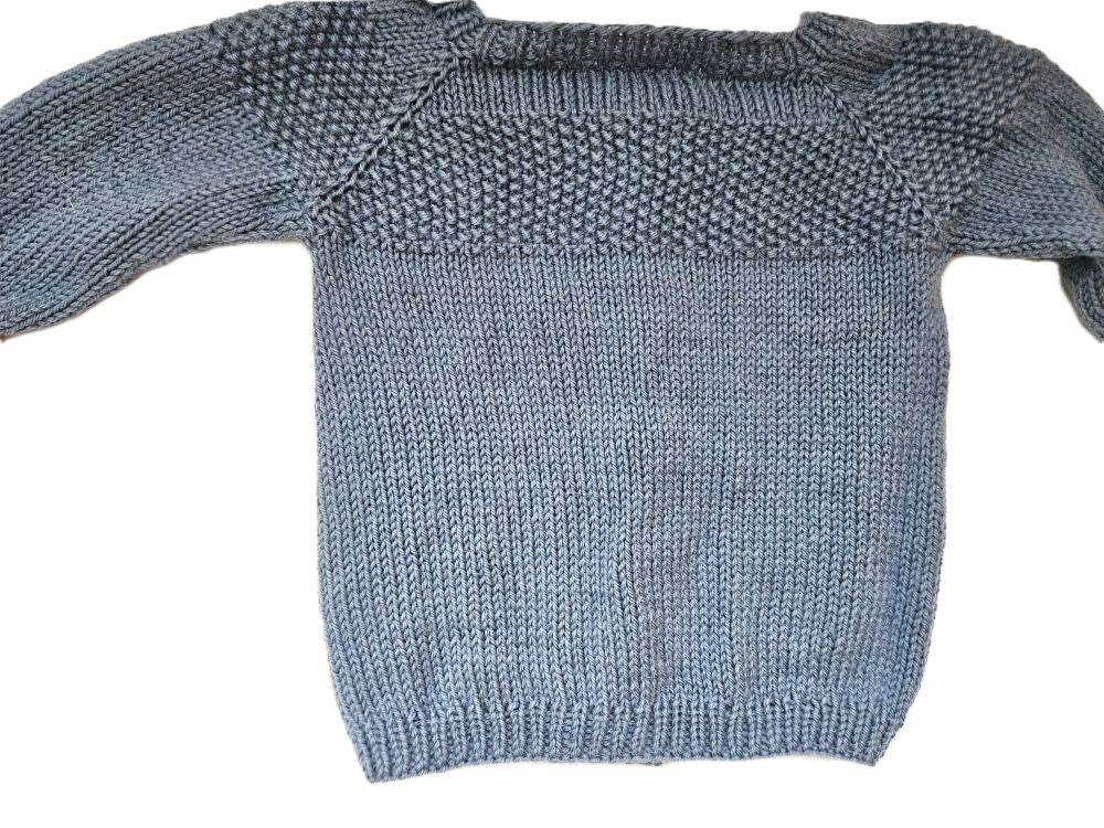 Strickjacke Baby in Blau und der Größe 74/80 10-12 Month - Shop Pekusch