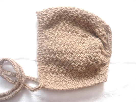Alpaka Babyhaube Camel Größe 50/56 0-3 month - Shop Pekusch