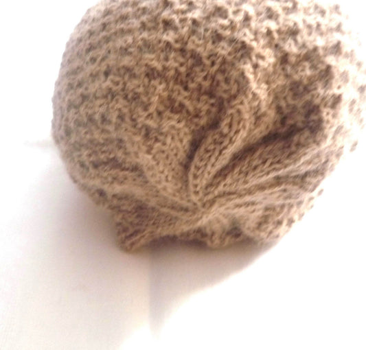 Alpaka Babyhaube Camel Größe 50/56 0-3 month - Shop Pekusch