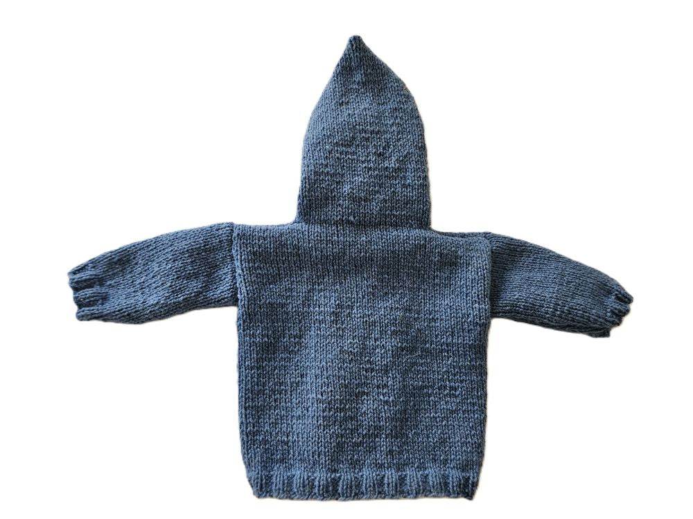 Bio Strickjacke in Blau und Größe 62/68 3-6 Monate - Shop Pekusch
