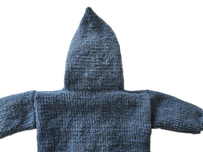 Bio Strickjacke in Blau und Größe 62/68 3-6 Monate - Shop Pekusch