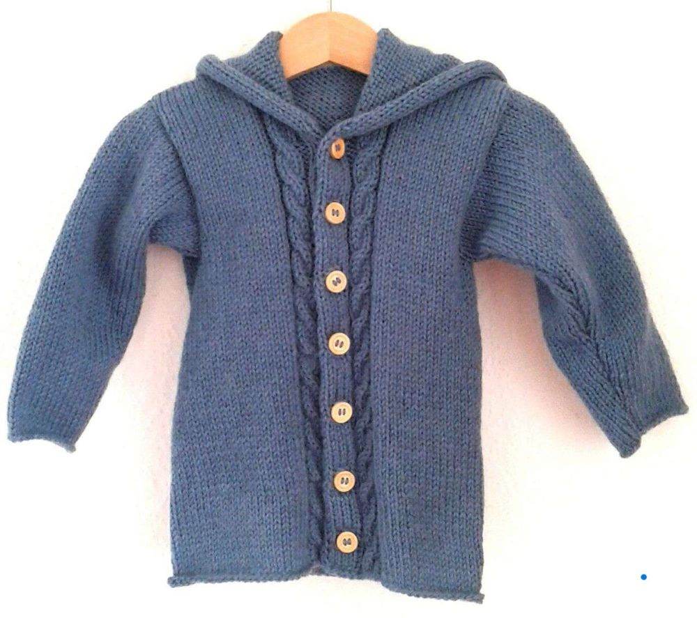 Strickjacke Kinder Blau Größe 98/104 3 years - Shop Pekusch