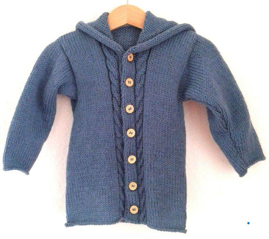 Strickjacke Kinder Blau Größe 98/104 3 years - Shop Pekusch