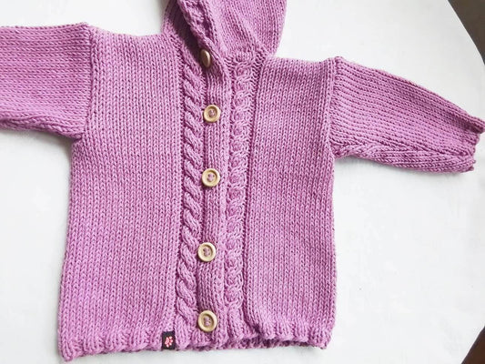 Strickjacke Baby Helllila Größe 62/68 3-6 month - Shop Pekusch