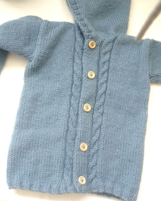 Strickjacke Kinder Blau Größe 98/104 3 years - Shop Pekusch