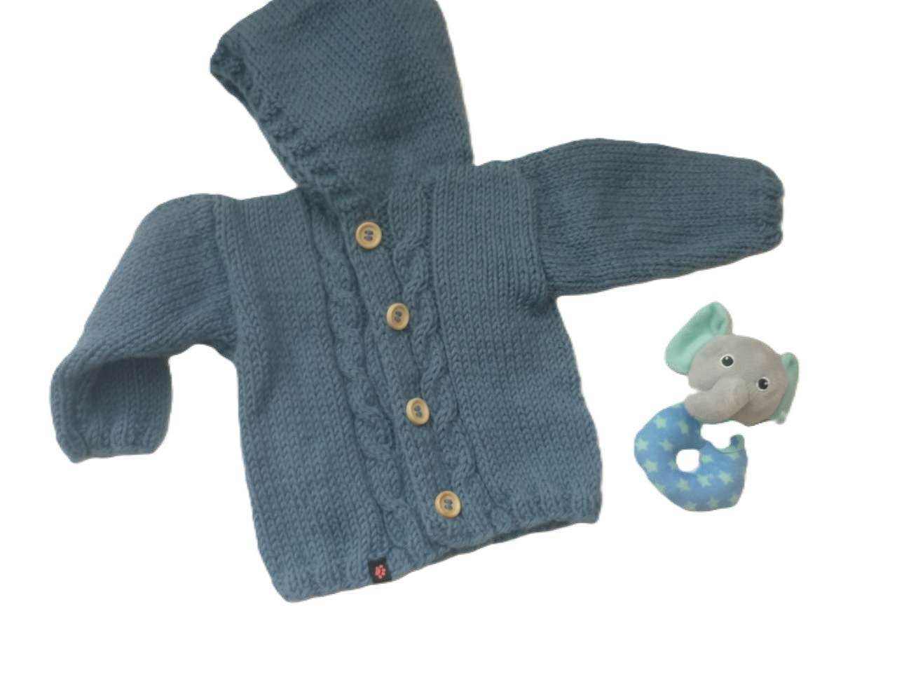 Strickjacke Baby Blau Größe 62/68 3-6 month - Shop Pekusch